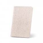 ORGANIC SOFT. Blocnotes A6 cu copertă flexibilă realizată din materie organică de elefant (80%) - Natural deschis