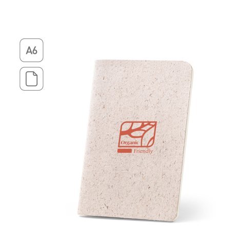 ORGANIC SOFT. Blok A6 formata sa fleksibilnim poklopcem napravljenim od organske materije slona (80%)