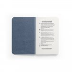 COFFEEPAD SOFT. A6 blok za beleženje sa fleksibilnim koricama od ljuske kafe (65%) - Plava