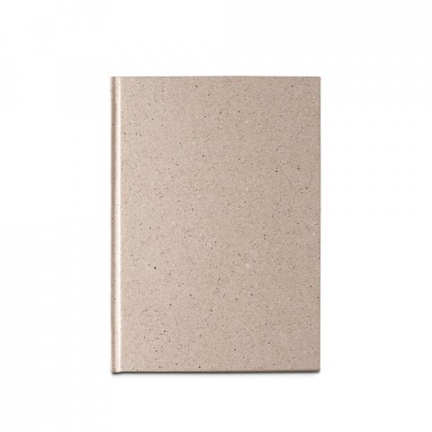 TEAPAD RIGID. Notatnik A5 z twardą okładką wykonany z odpad&oacute;w liści herbaty (65%) - Naturalny