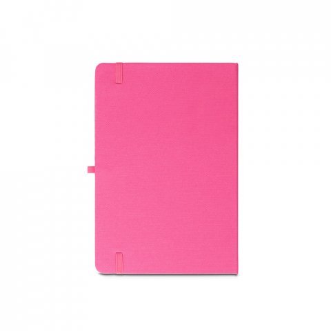 ANNE. A5 notesbog i genvundet polyester (100% rPET) linjeret sider - Pink