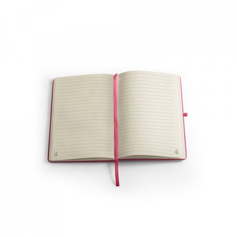 ANNE. A5 notesbog i genvundet polyester (100% rPET) linjeret sider - Pink