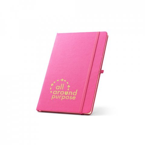 ANNE. A5 notesbog i genvundet polyester (100% rPET) linjeret sider - Pink