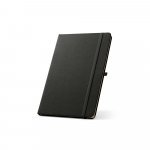 ANNE. A5 notesbog i genvundet polyester (100% rPET) linjeret sider - Sort