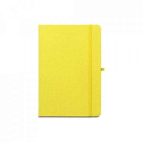 ANNE. A5 notesbog i genvundet polyester (100% rPET) linjeret sider - Gul