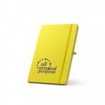 ANNE. A5 notesbog i genvundet polyester (100% rPET) linjeret sider - Gul