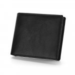 AFFLECK. Leather wallet with RFID blocking for 9 cards - Black