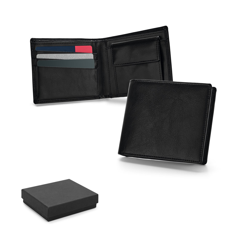 Carteira em pele com bloqueio RFID para 9 cartões — Personalizado
