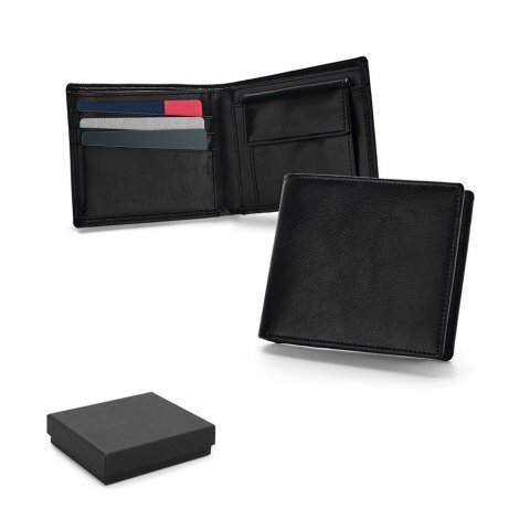 AFFLECK. Leather wallet with RFID blocking for 9 cards