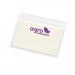 FORSYTH. Bolsa para crach&aacute; identificador horizontal em PVC - Transparente