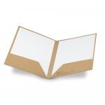 PUZO. A4 documentenmap, gemaakt van 100% gerecycled papier (400 g/m&sup2;) - Naturel