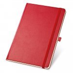 TWAIN. A5 notatbok med linjerte ark i elfenbensfarget - R&oslash;d