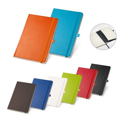 TWAIN. A5 notatbok med linjerte ark i elfenbensfarget