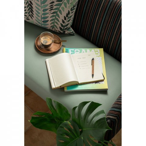 FREUD. Sada pozn&aacute;mkov&eacute;ho bloku A5 a kuličkov&eacute;ho pera z korku