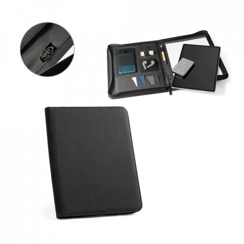 EMERGE FOLDER II. A4 folder in recycled polyester (100% rPET) 300D with zipper