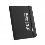EMERGE FOLDER II. A4 map in gerecycled polyester (100% rPET) 300D met elastische sluiting - Zwart
