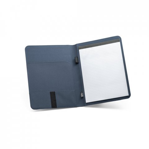 EMERGE FOLDER II. A4 map in gerecycled polyester (100% rPET) 300D met elastische sluiting - Blauw
