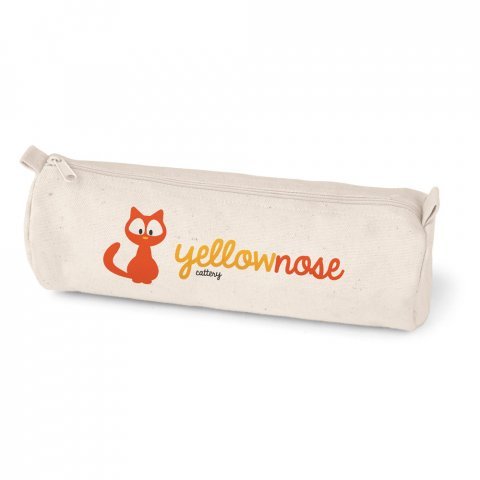 SCHOOLI. Schreibetui aus 100% Canvas-Baumwolle (290 g/m&sup2;) - Naturhell