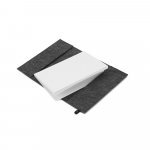 BALDWIN. Bloc de notas A5 con cubierta de fieltro reciclado (100% rPET) y p&aacute;ginas rayadas en papel 100% reciclado - Gris oscuro