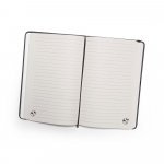 CAMPUS. A5 notesbog hardcover i PU (35% genvundet) med linjeret sider 100 % genbrug - Sort