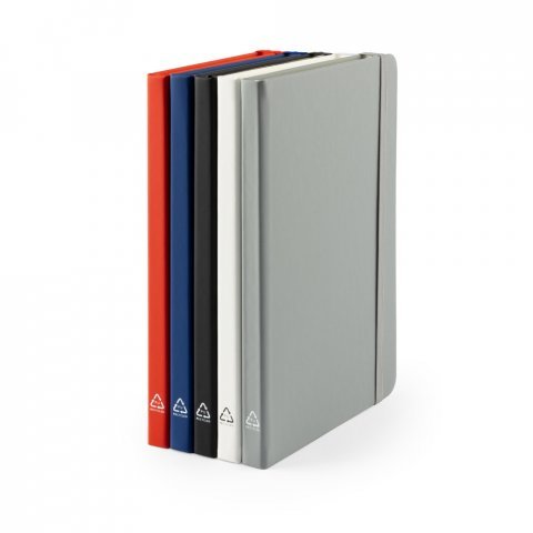 CAMPUS. A5 notesbog hardcover i PU (35% genvundet) med linjeret sider 100 % genbrug