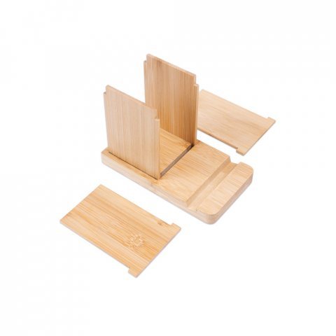 ERWIN. Schreibtischset mit Handyhalter und Becher - Natur