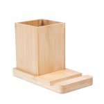 ERWIN. Schreibtischset mit Handyhalter und Becher - Natur