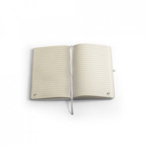 ANNE SUB. Quaderno A5 in poliestere riciclato (100% rPET) 300D, ideale per la personalizzazione tramite sublimazione - Bianco