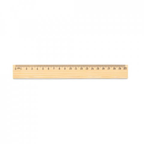 WESLEY 20. Lenjir od borovog drveta sa skalom od 20 cm - Svetlo bež
