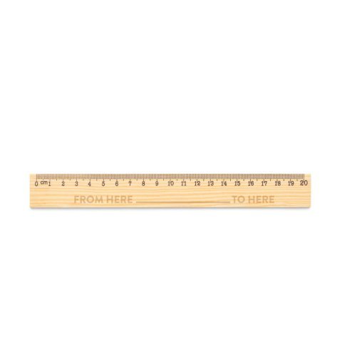 WESLEY 20. Lenjir od borovog drveta sa skalom od 20 cm