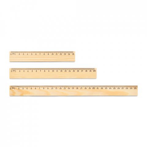WESLEY 30. Rigla din lemn de pin cu scală de 30 cm
