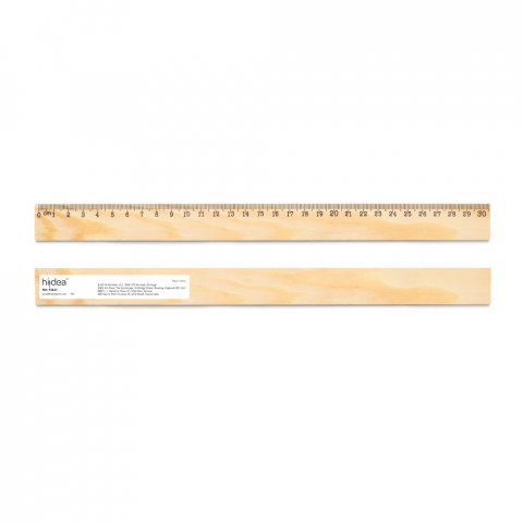 WESLEY 30. Rigla din lemn de pin cu scală de 30 cm