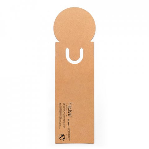 SAWYER. Conjunto para escrit&oacute;rio 3 em 1, em papel 100% reciclado, com parte superior em formato redondo com impress&atilde;o preta &agrave; volta - Natural