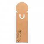 SAWYER. Conjunto para escrit&oacute;rio 3 em 1, em papel 100% reciclado, com parte superior em formato redondo com impress&atilde;o preta &agrave; volta - Natural