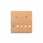 AINSLEY. Conjunto 2 em 1 para escrit&oacute;rio, em papel 100% reciclado, com 6 blocos de notas adesivas - Natural