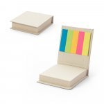 KAIRON. Conjunto 2 em 1 para escrit&oacute;rio, em papel 100% reciclado com 6 blocos de notas adesivas