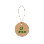 LABEL ROUND. Rund etikett tillverkad av 100 % &aring;tervunnet papper (700 g/m&sup2;) - Naturf&auml;rg