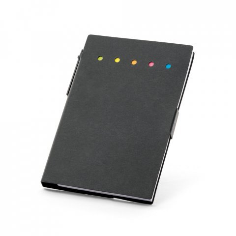 COOPER. Carnet de notes adh&eacute;sif, 6 types de feuilles autocollantes - Noir