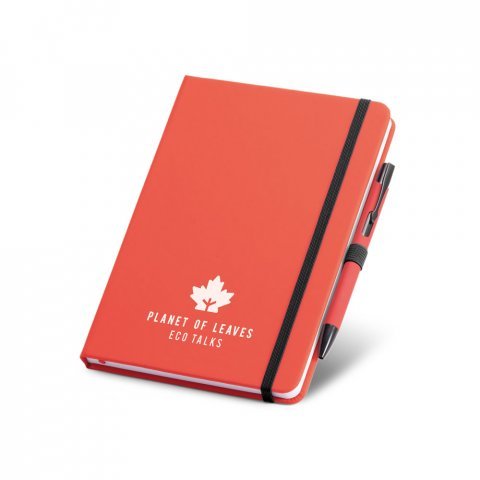 SHAW. Ball pen and A5 notepad set - Red