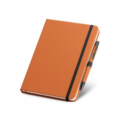 SHAW. Ball pen and A5 notepad set - Orange