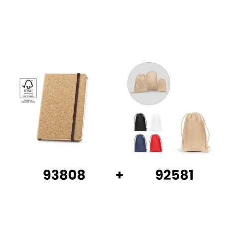 HAWKINS. Джобен тефтер от корк със 160 обикновени страници