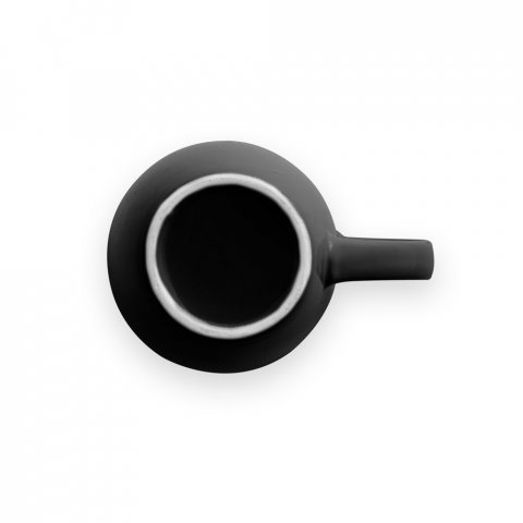 CINANDER. Keramick&yacute; hrnek s leskl&yacute;m povrchem, 370 ml - Čern&aacute;