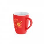 CINANDER. Keramick&yacute; hrnek s leskl&yacute;m povrchem, 370 ml - Červen&aacute;