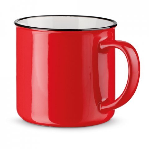 VERNON. Ceramic mug 340 mL - Red