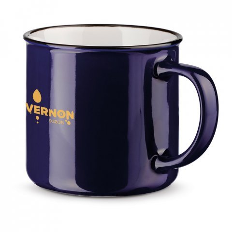 VERNON. Ceramic mug 340 mL - Navy blue
