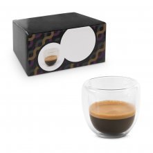 EXPRESSO. Set da caff&egrave; in vetro borosilicato con 2 tazze