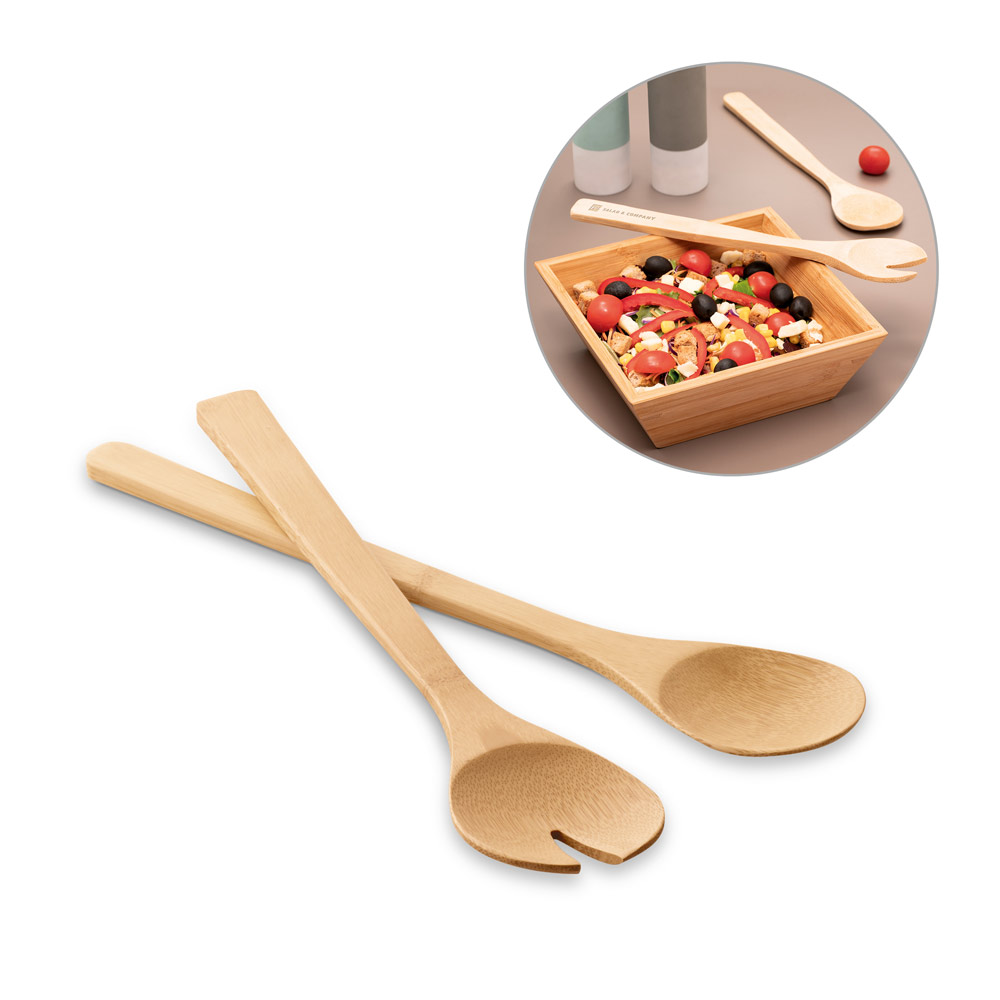 Conjunto de 2 talheres para salada — Personalizado