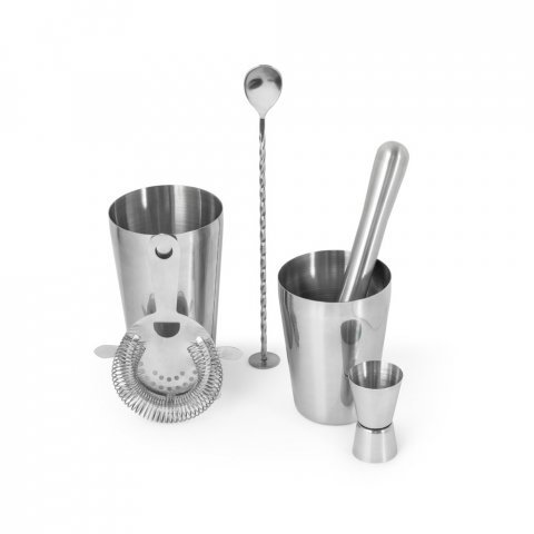 BRAMBLE. 6-piece stainless steel cocktail set - Silver