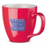 PANTHONY. Porcelanowy kubek z hydroglazurą o pojemności 450 ml - R&oacute;żowy