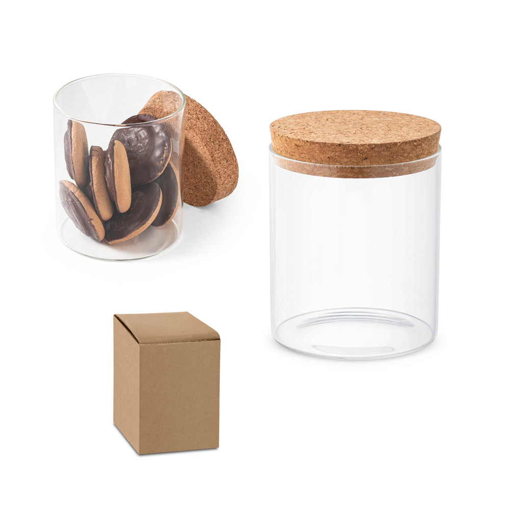 SPICE 700. Contenitore in vetro borosilicato con tappo in sughero 700 mL